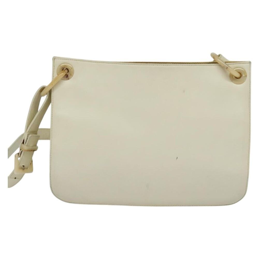 PRADA Shoulder Bag Leather Beige - Picture 3 of 12